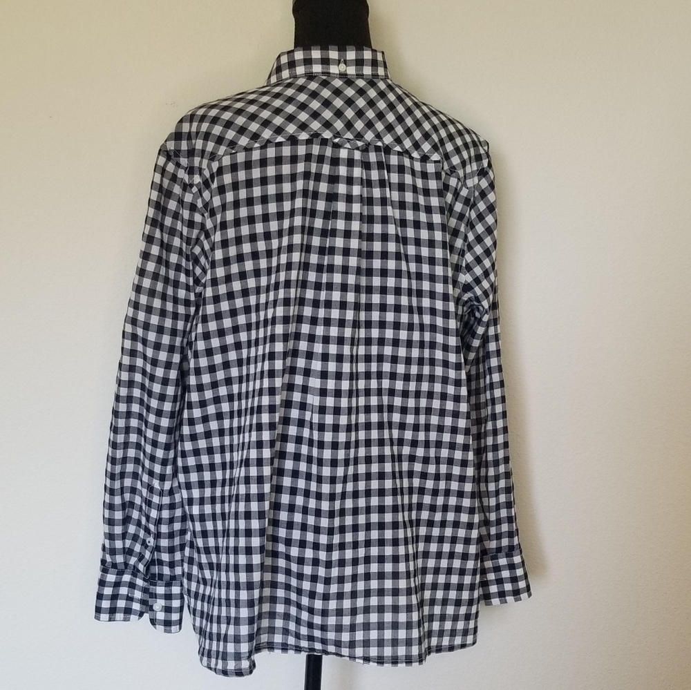 J Crew Reimagined Classic black checked shirt - Picture 4 of 9